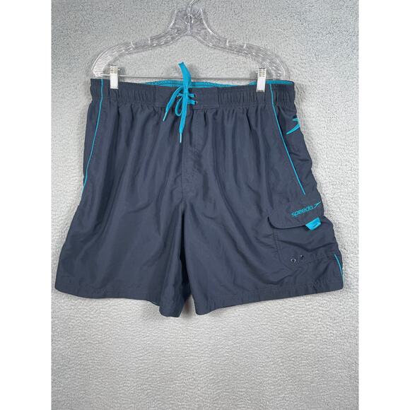 Speedo Mens Size XL Navy Swim Trunks - Picture 1 of 9